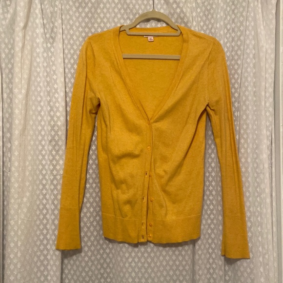 Yellow cardigan
